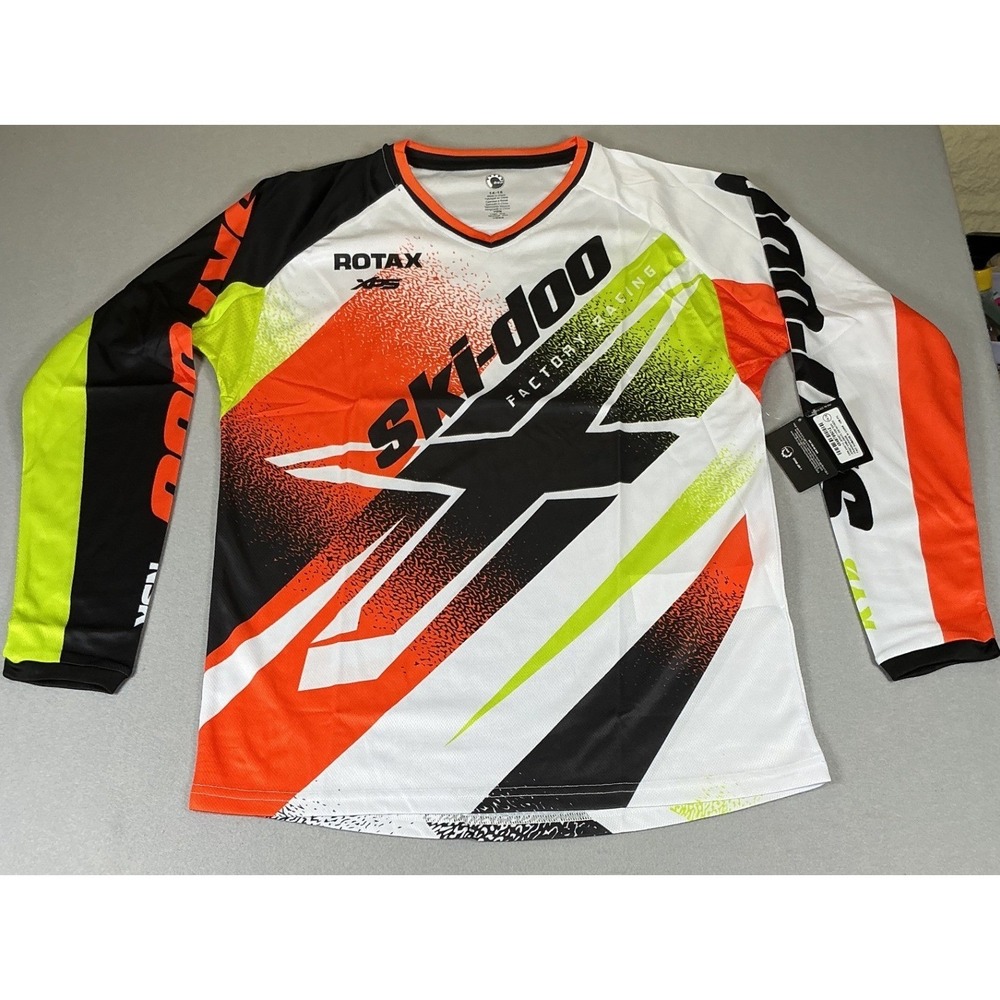 Ski-Doo Kids Teen Emblematic Factory Racing Jersey 14-16 NWT Orange BRP